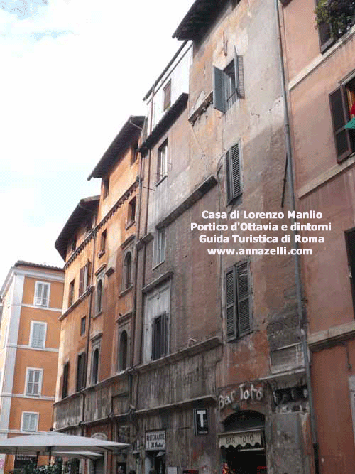 veduta casa lorenzo manlio portico d'ottavia roma