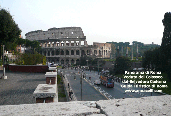 veduta del Colosseo dal Belvedere Cederna Roma