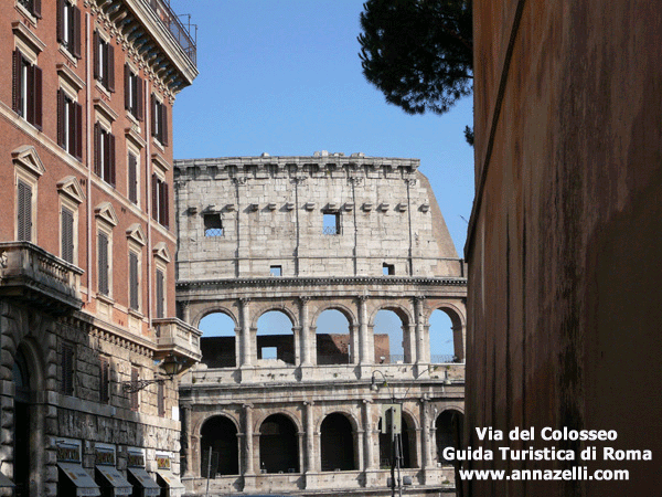 Colosseo dalla via del Colosseo Roma