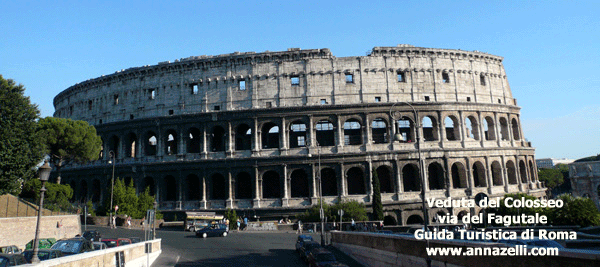 veduta del colosseo da via del fagutale roma