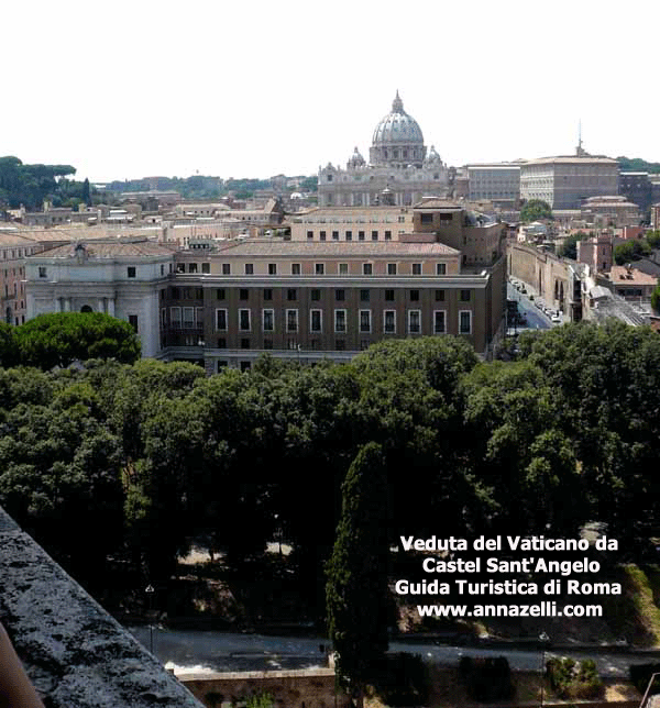 veduta del vaticano da castel sant'angelo