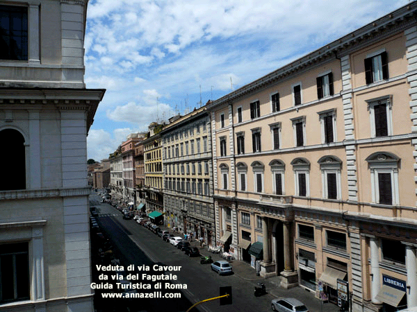 veduta di via cavour da via del fagutale roma