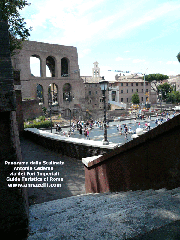 panorama dalla scalinata belvedere cederna roma