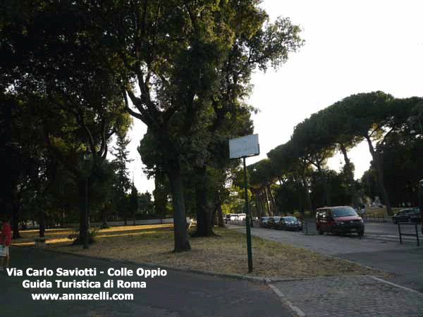 via carlo saviotti, parco del colle oppio, roma