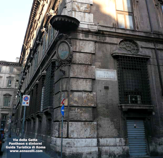 via della gatta pantheon e dintorni roma