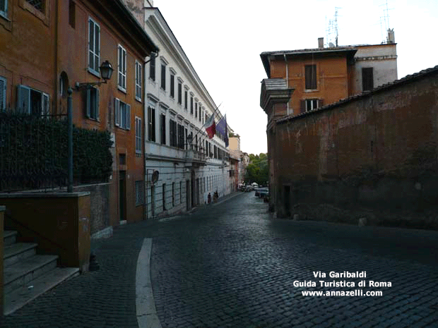via garibaldi gianicolo e dintorni roma
