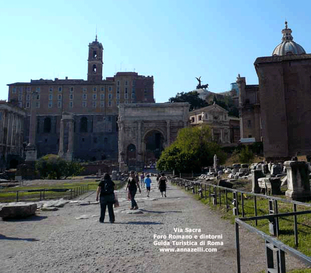 via sacra foro romano e dintorni roma