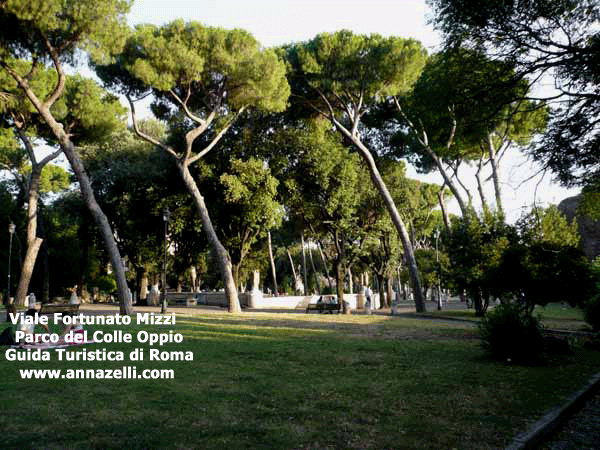 viale fortunato mizzi,parco del colle oppio, rione monti,roma