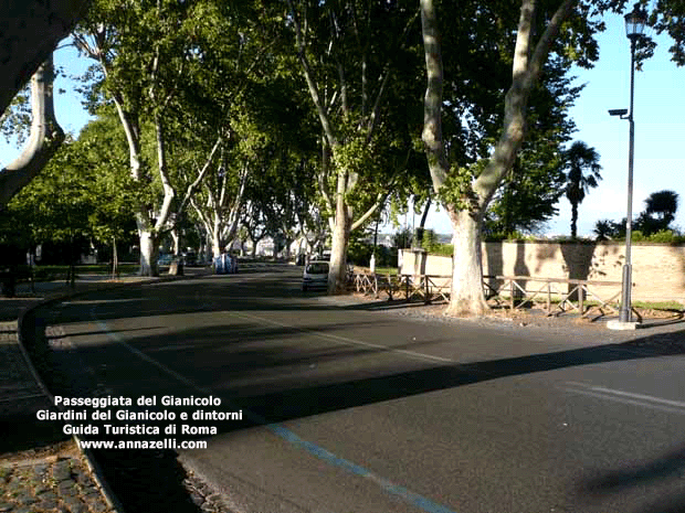 viale passeggiata del gianicolo e dintorni roma