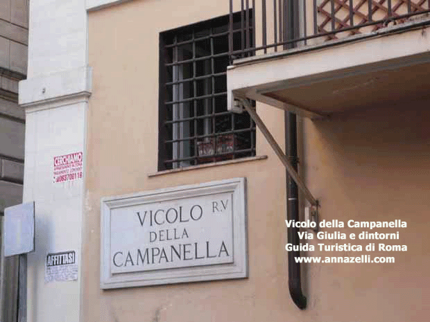 vicolo della campanella via giulia e dintorni roma