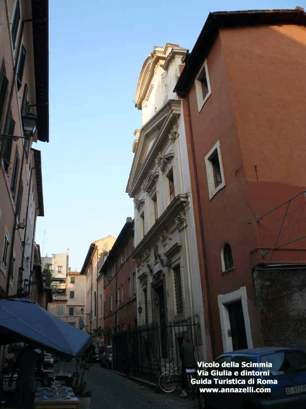 vicolo della scimmia via giulia e dintorni roma