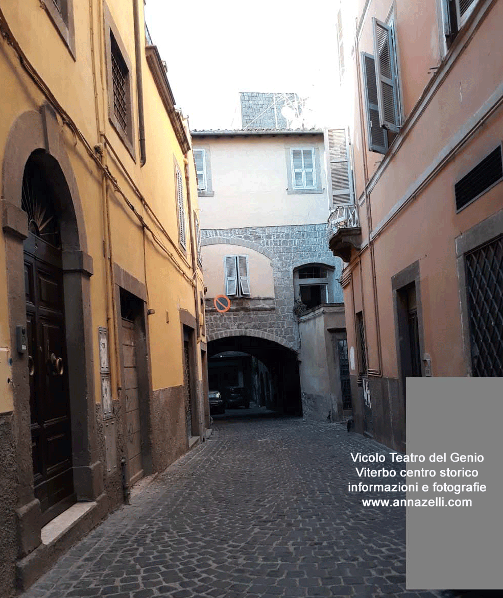 vicolo teatro del genio viterbo centro storico info e foto anna zelli