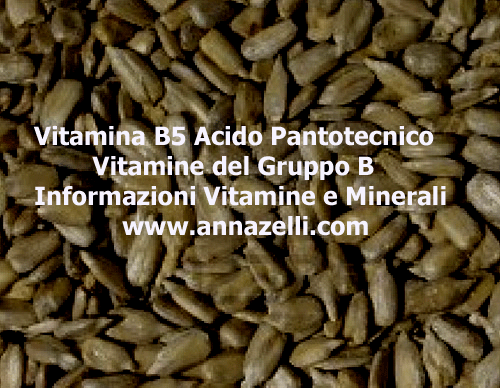VITAMINA B5 ACIDO PANTOTECNICO, ERBORISTERIA