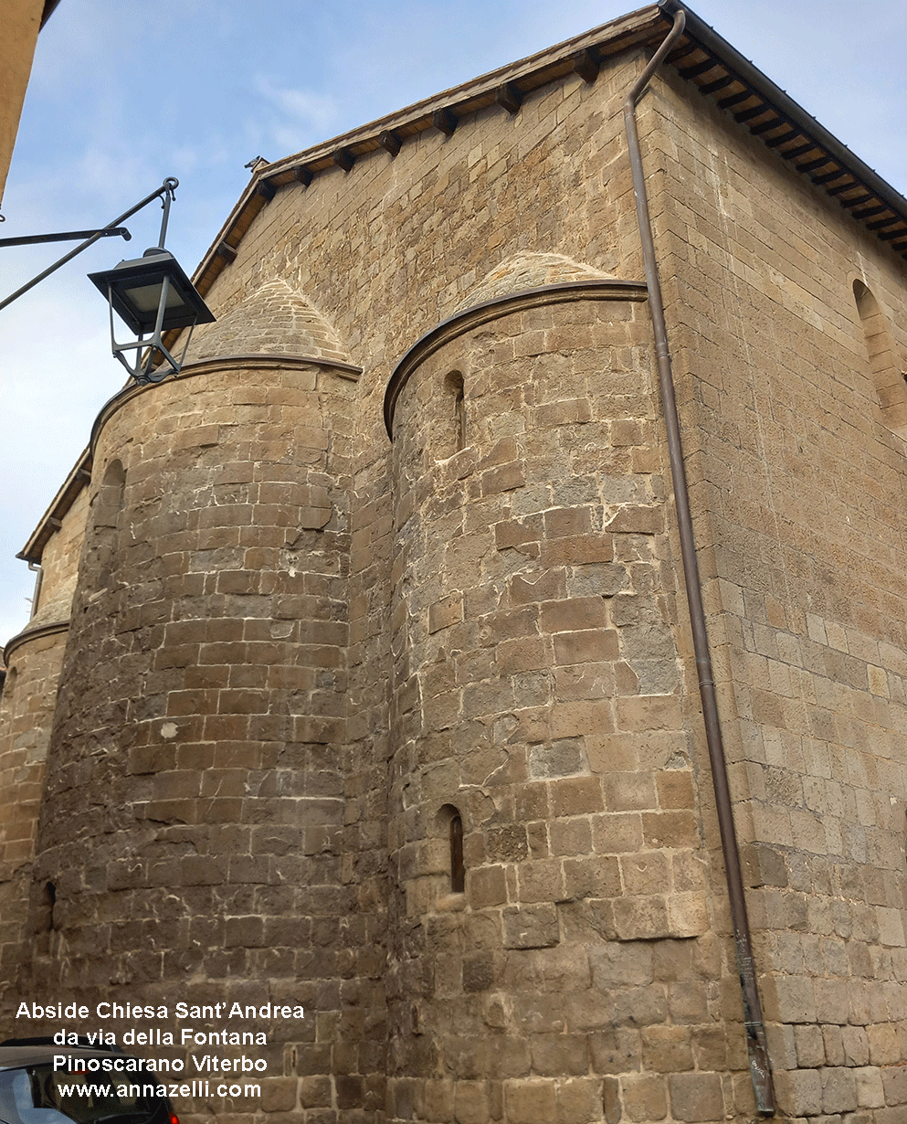 veduta abside Chiesa Sant'Andrea da Via della Fontana Pianoscarano Vie di Viterbo 