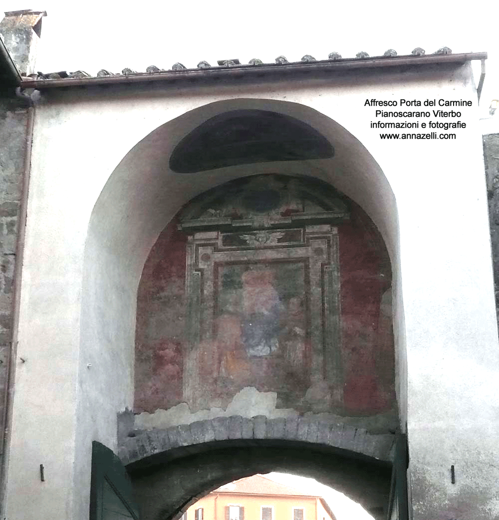 affresco porta del carmine pianoscarano viterbo centro info e foto anna zelli