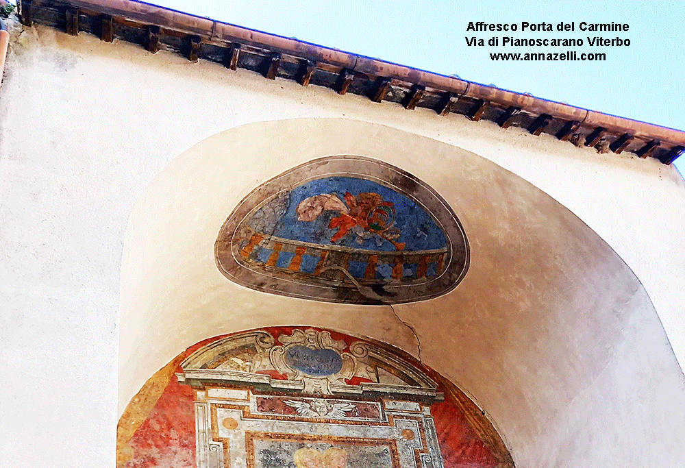 affresco porta del carmine via pianoscarano viterbo centro info foto anna zelli