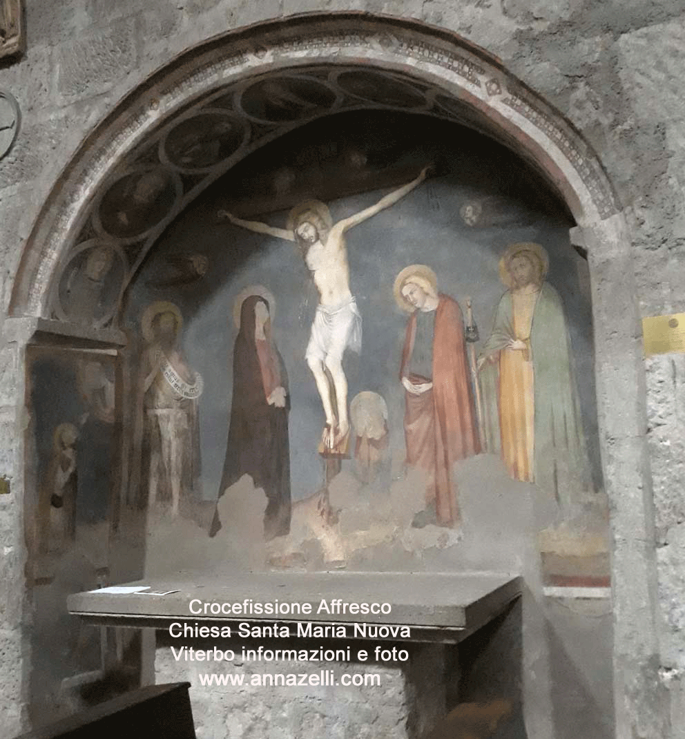 affresco crocefissione chiesa santa maria nuova viterbo info e foto anna zelli