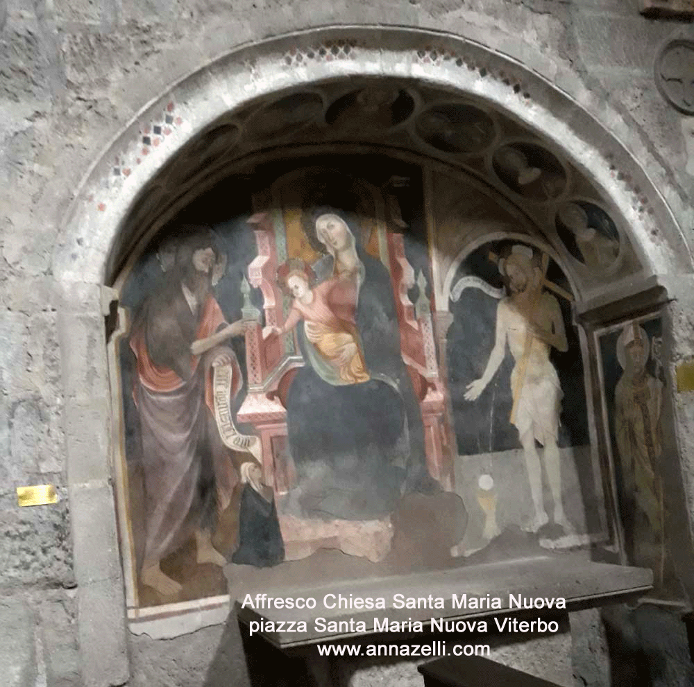 affresco madonna con bambino chiesa santa maria nuova viterbo info e foto anna zelli