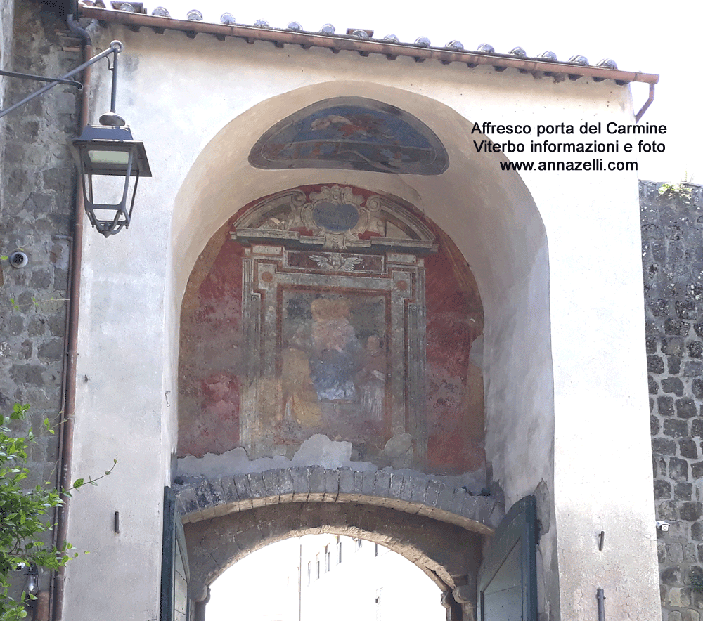 affresco porta del carmine viterbo pianoscarano info e foto anna zelli