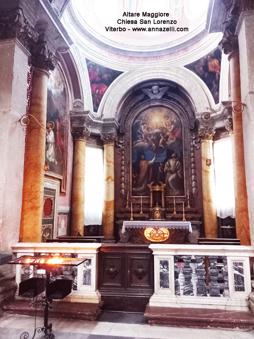 altare maggiore chiesa di san lorenzo viterbo piazza san lorenzo viterbo info e foto anna zelli