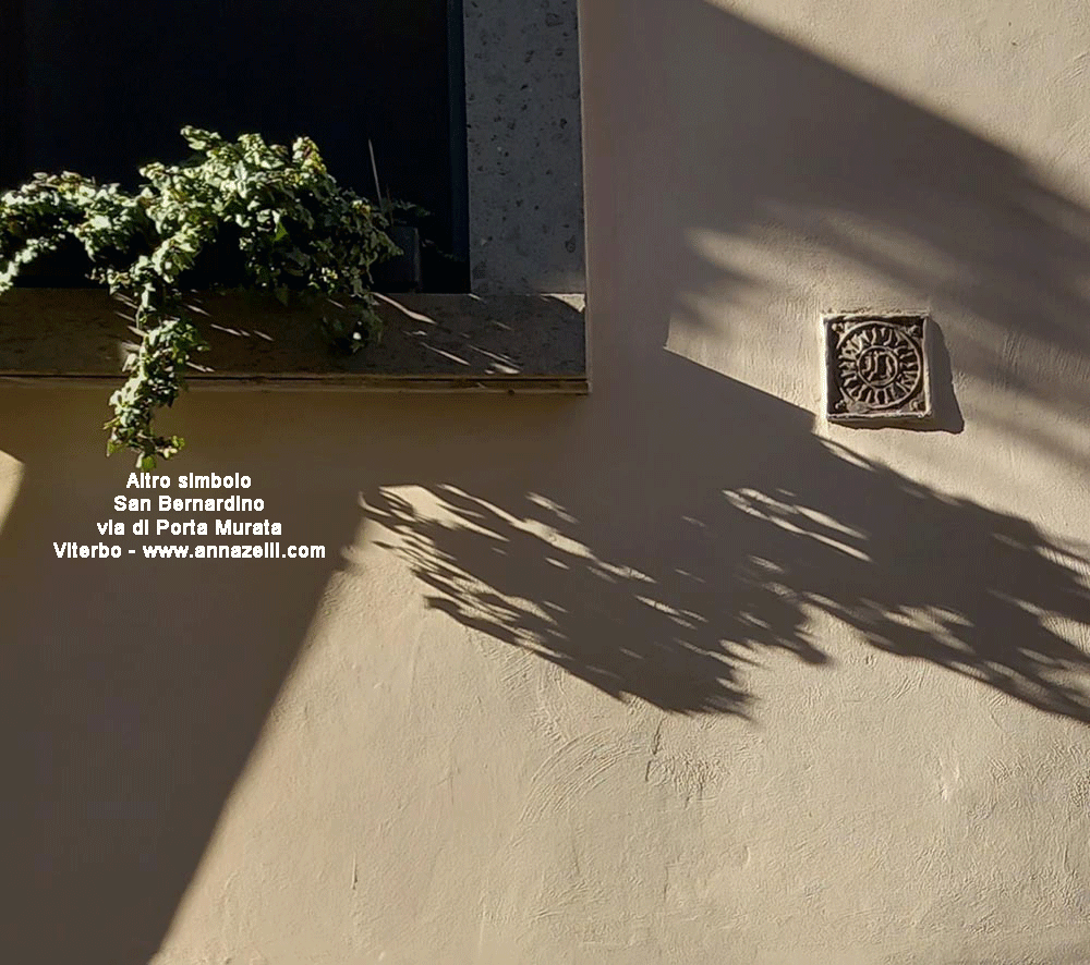 altro simbolo di san bernardino a via di porta murata viterbo info e foto anna zelli