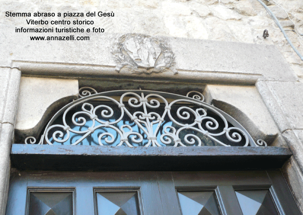 stemma abraso a piazza del gesù viterbo info e foto anna zelli