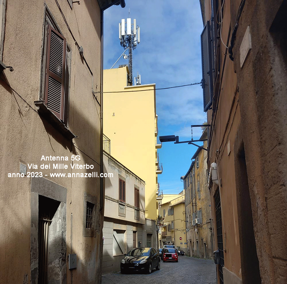 antenna 5G a via dei mille viterbo anno 2023 info e foto anna zelli