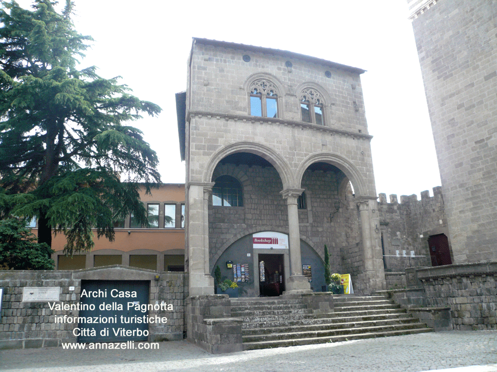 viterbo archi palazzo casa valentino della pagnotta