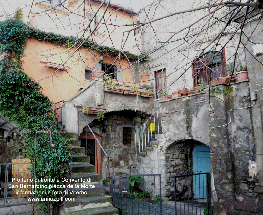 archi profferlo davanti ex convento di san bernardino piazza della morte centro storico viterbo