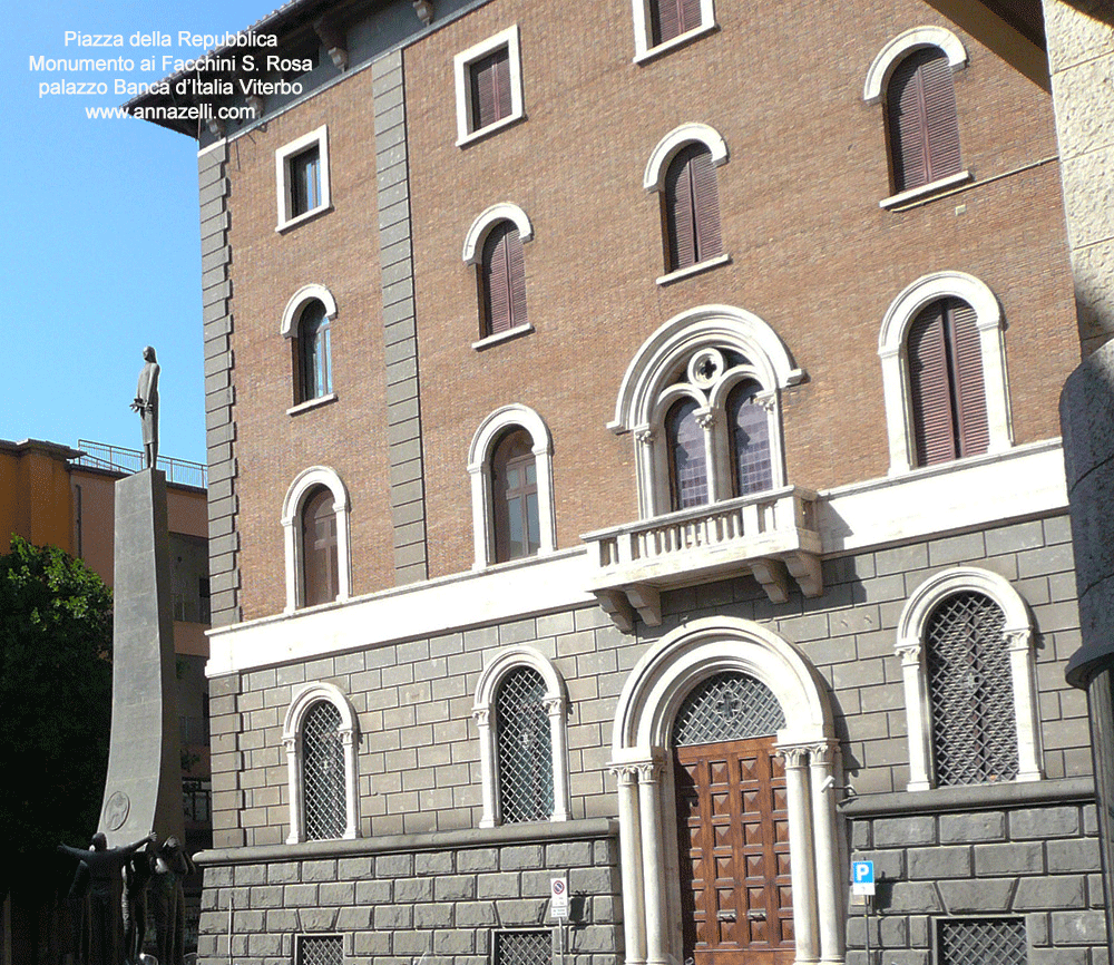 banca d'italia veduta da piazza della repubblica viterbo info e foto anna zelli