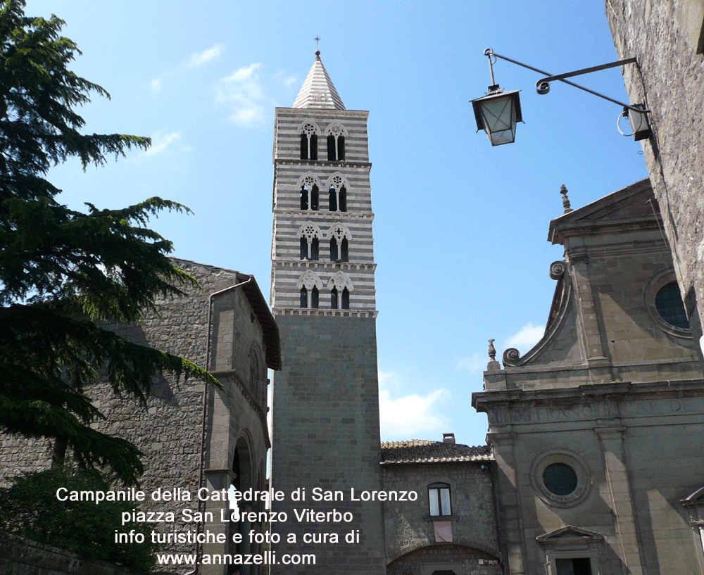 campanile della cattedrale di san lorenzo piazza san lorenzo viterbo foto anna zelli