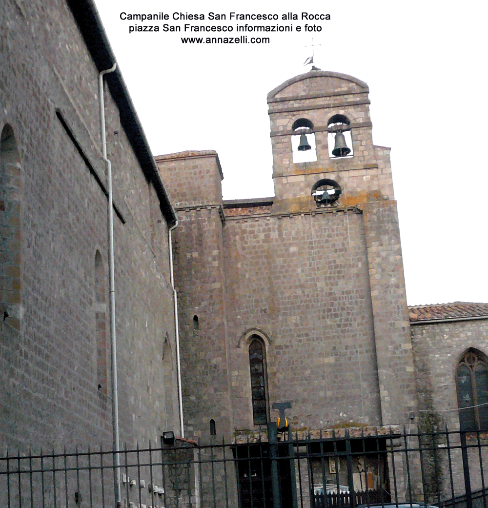 campanile chiesa san francesco alla Rocca piazza san francesco viterbo centro storico info e foto anna zelli