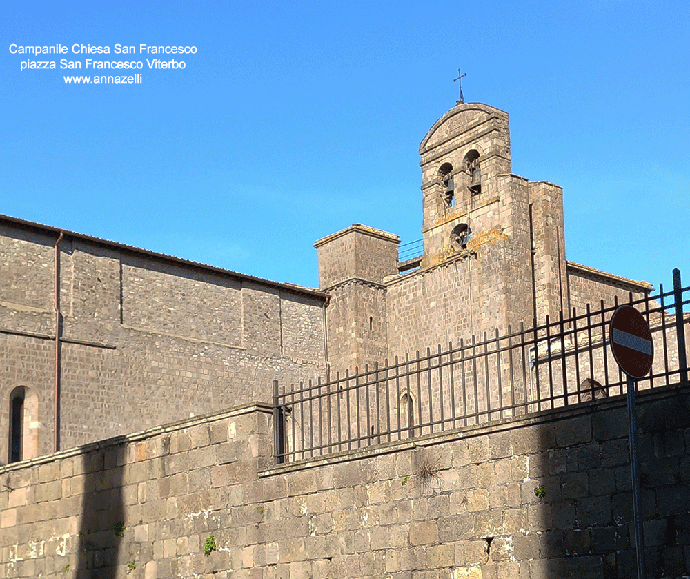 campanile chiesa san francesco piazza san francesco viterbo info e foto anna zelli