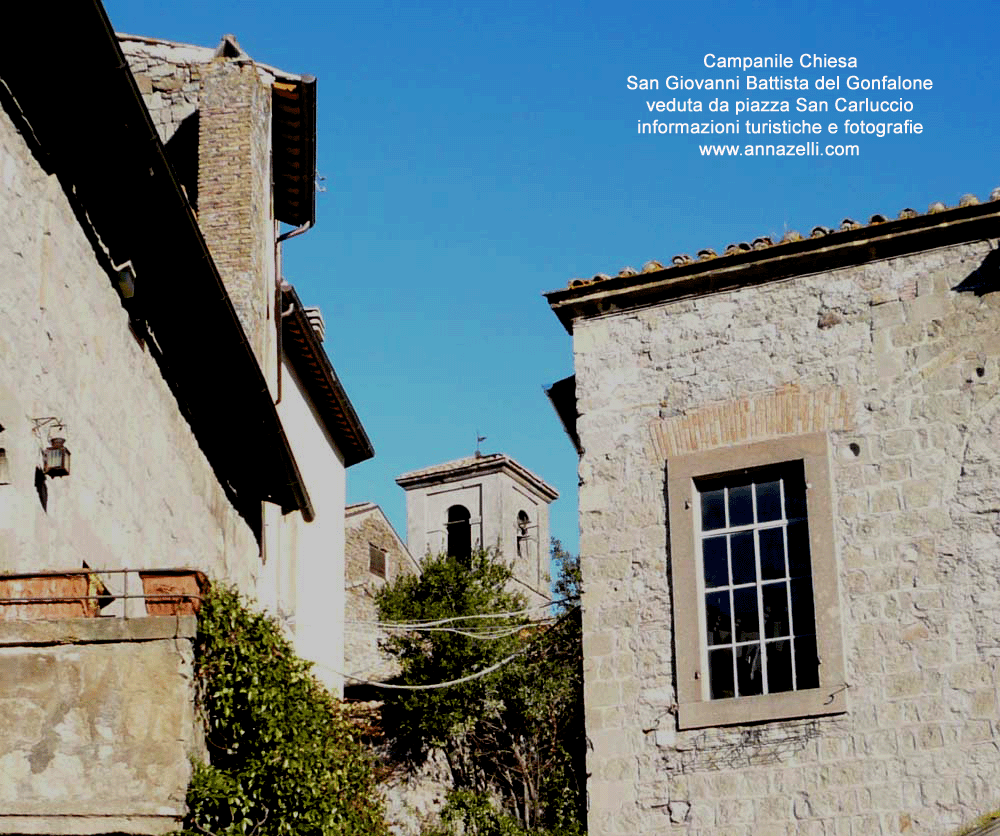 campanile chiesa san giovanni battista del gonfalone viterbo