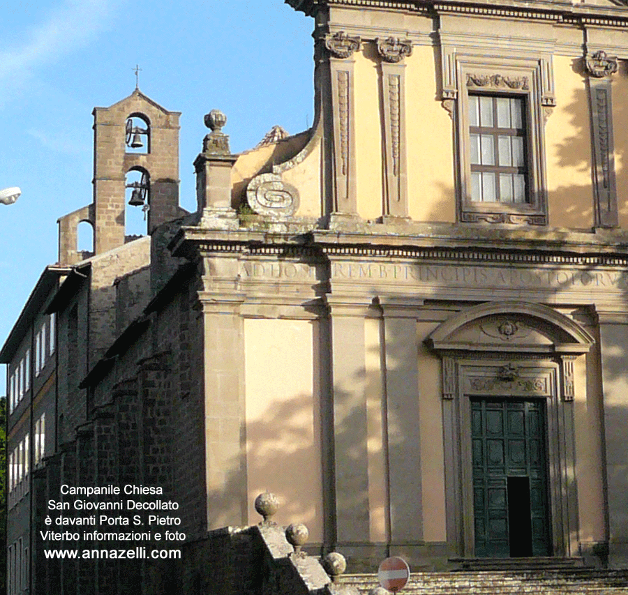 campanile chiesa san giovanni decollato viterbo info e foto anna zelli