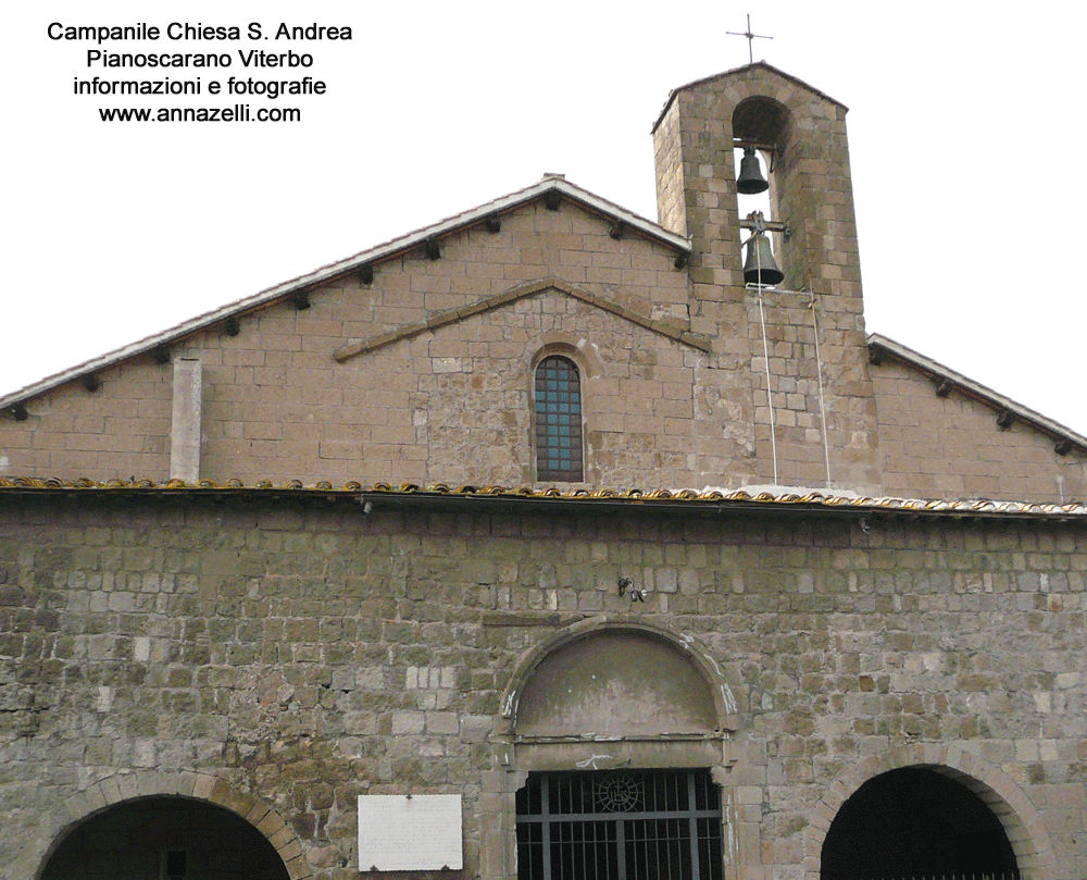 campanile chiesa sant'andrea pianoscarano viterbo info e foto anna zelli