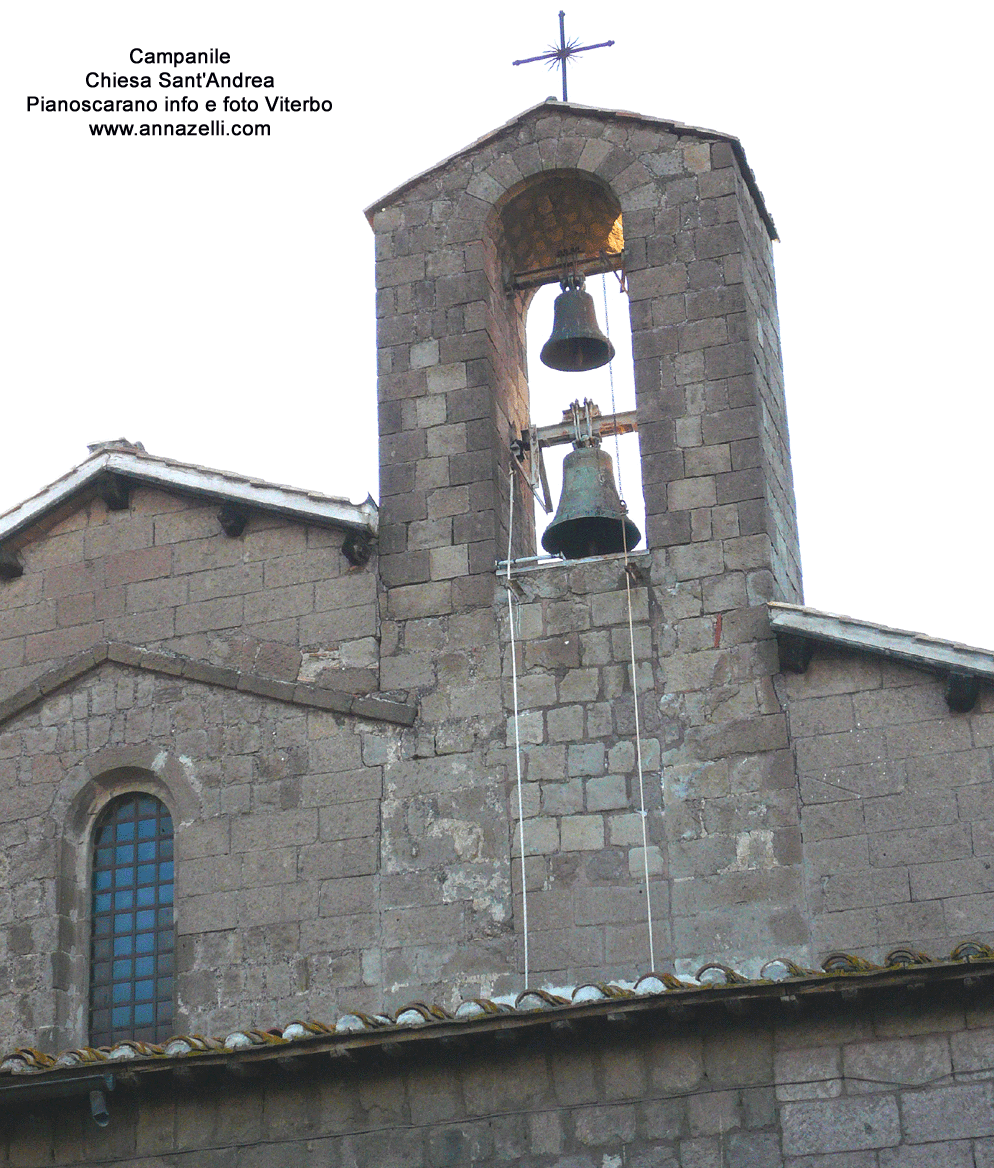 campanile chiesa sant'andrea a pianoscarano viterbo info foto anna zelli