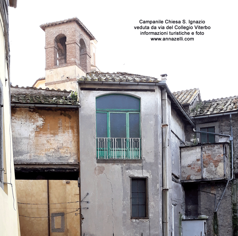 campanile chiesa sant'ignazio viterbo veduta da via del collegio info foto anna zelli