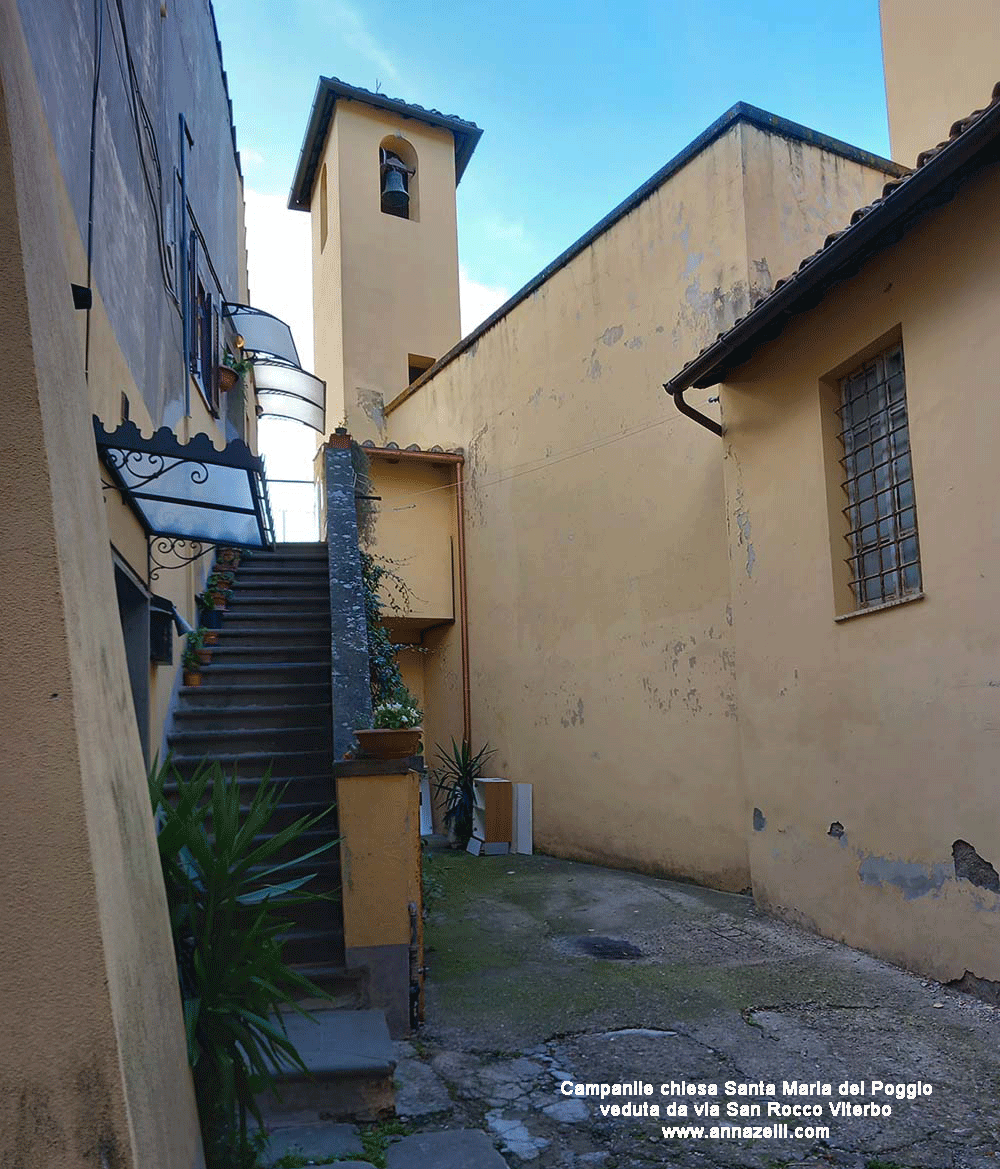 campanile chiesa santa maria del poggio veduta da via san rocco viterbo info foto anna zelli