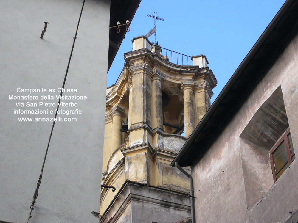 campanile ex chiesa monastero della vsitazione viterbo via san pietro info e foto anna zelli
