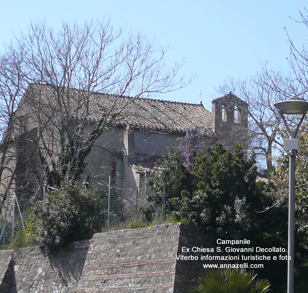 campanile ex chiesa san giovanni decollato viterbo info e foto