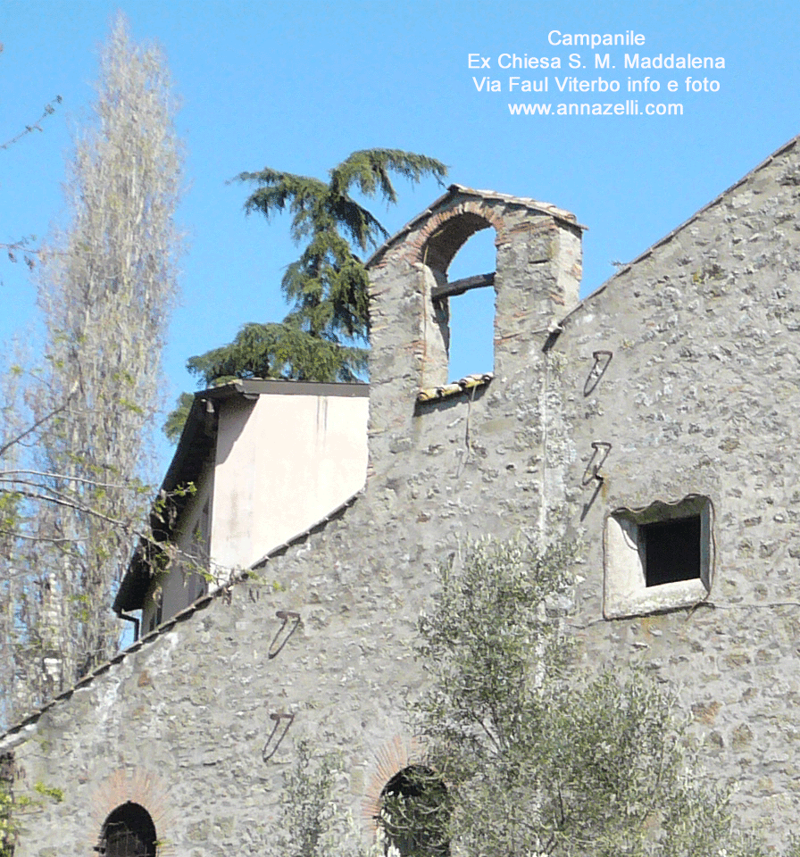 campanile ex chiesa santa maria maddalena via faul viterbo