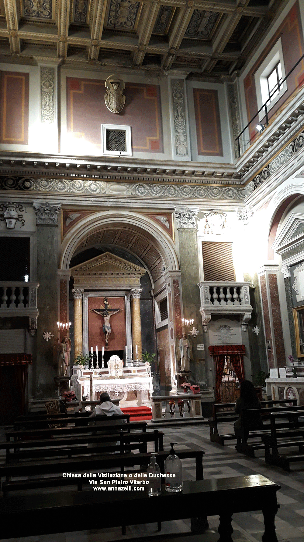 interno chiesa della visitazione o delle duchesse via san pietro viterbo info foto anna zelli
