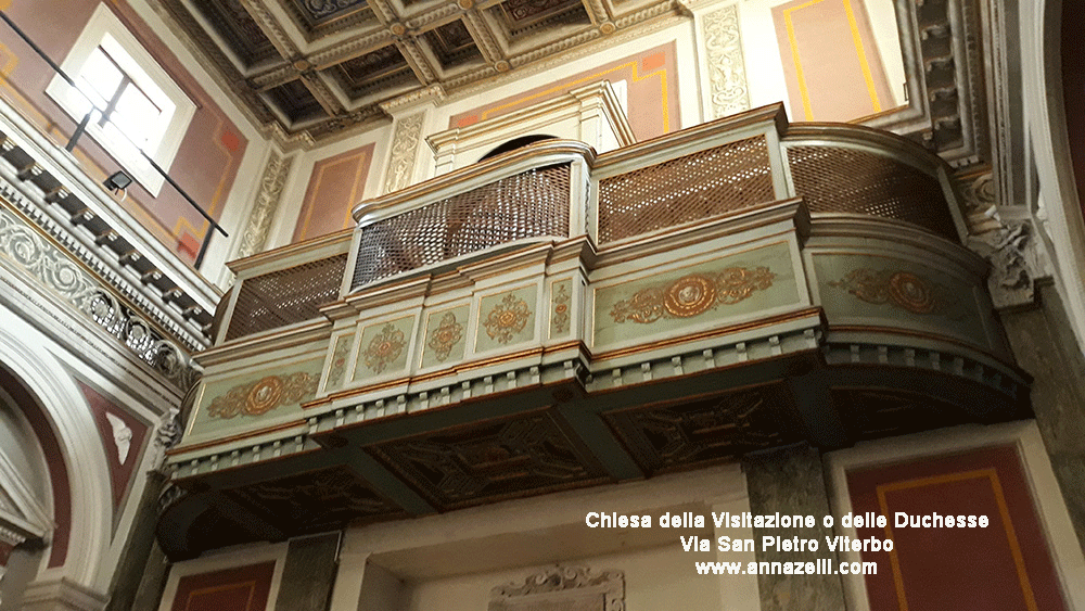 interno chiesa della visitazione o delle duchesse via san pietro viterbo info foto anna zelli