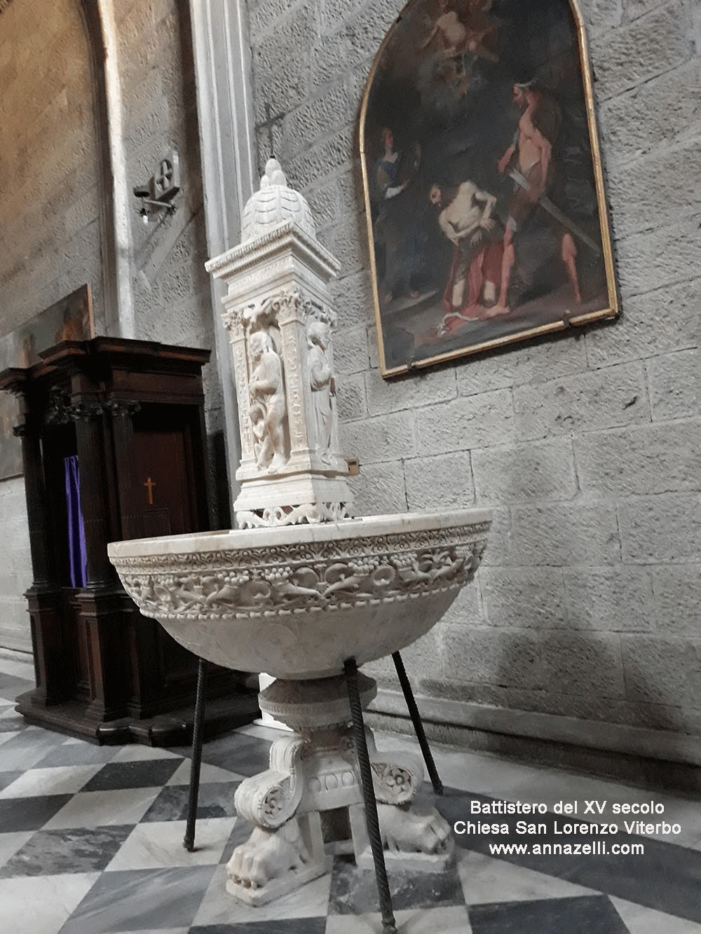 battisterbo del XV secolo chiesa di san lorenzo viterbo piazza san lorenzo info foto anna zelli