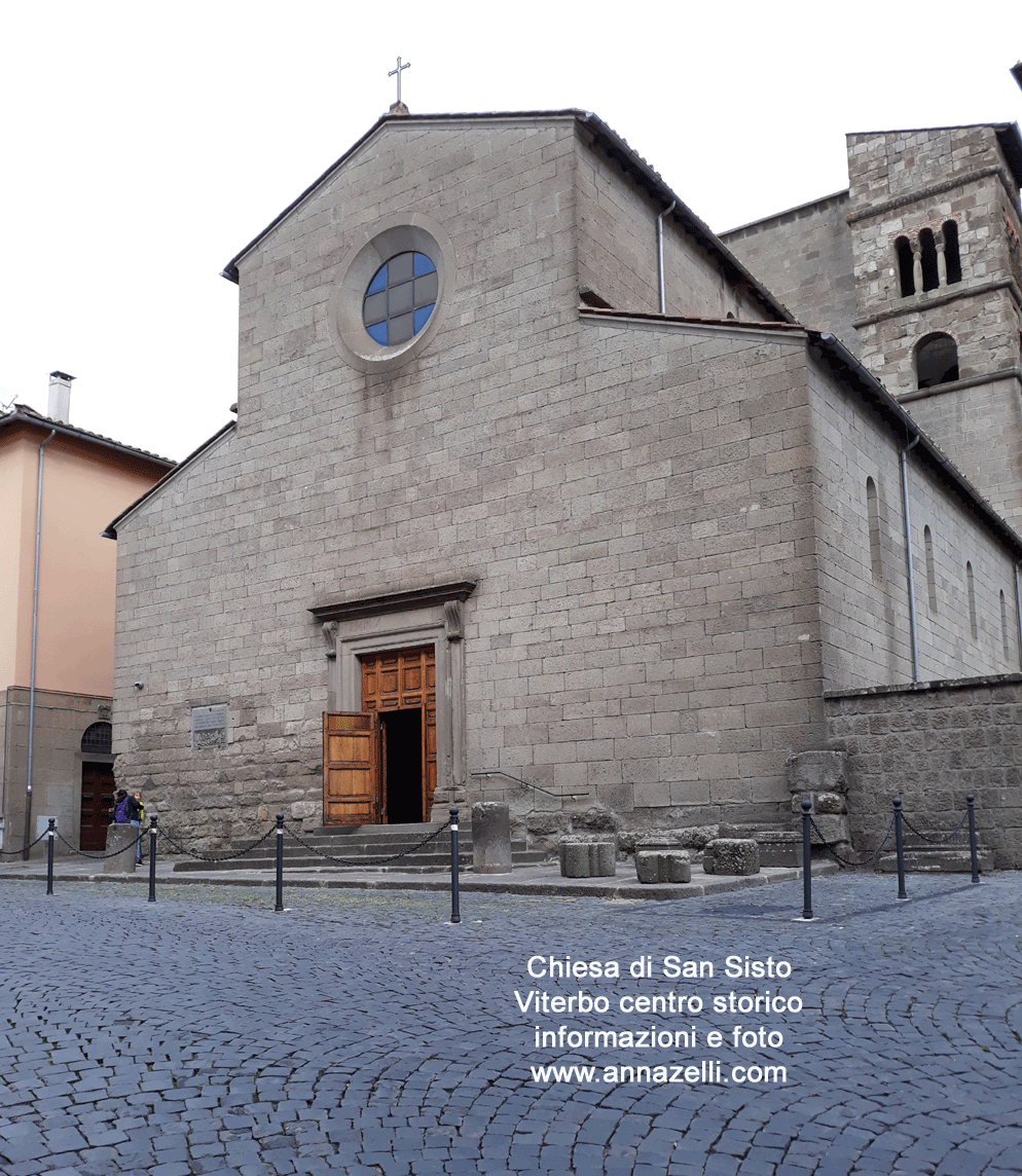 chiesa di san sisto viterbo centro storico info e foto anna zelli