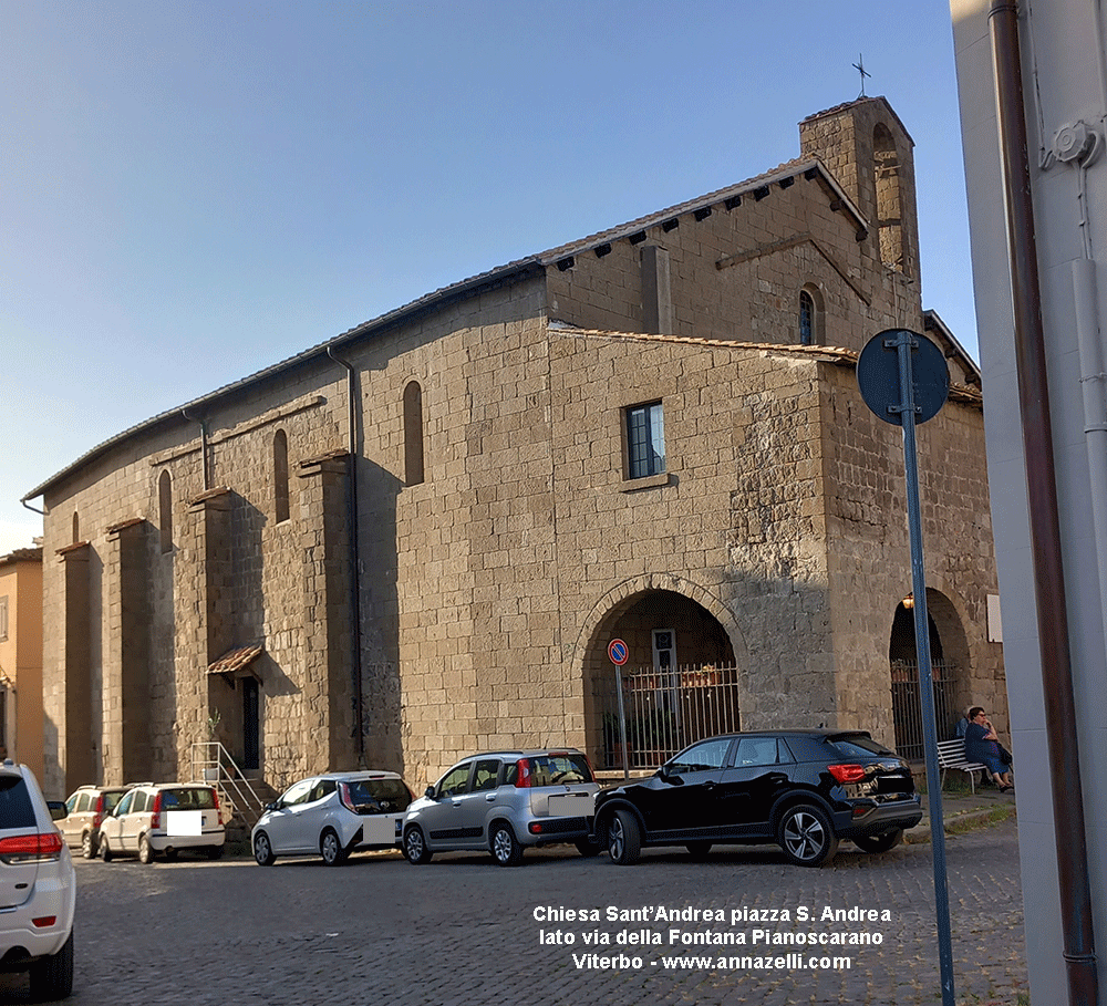 chiesa sant'andrea piazza sant'andrea lato via della fontana pianoscarano viterbo