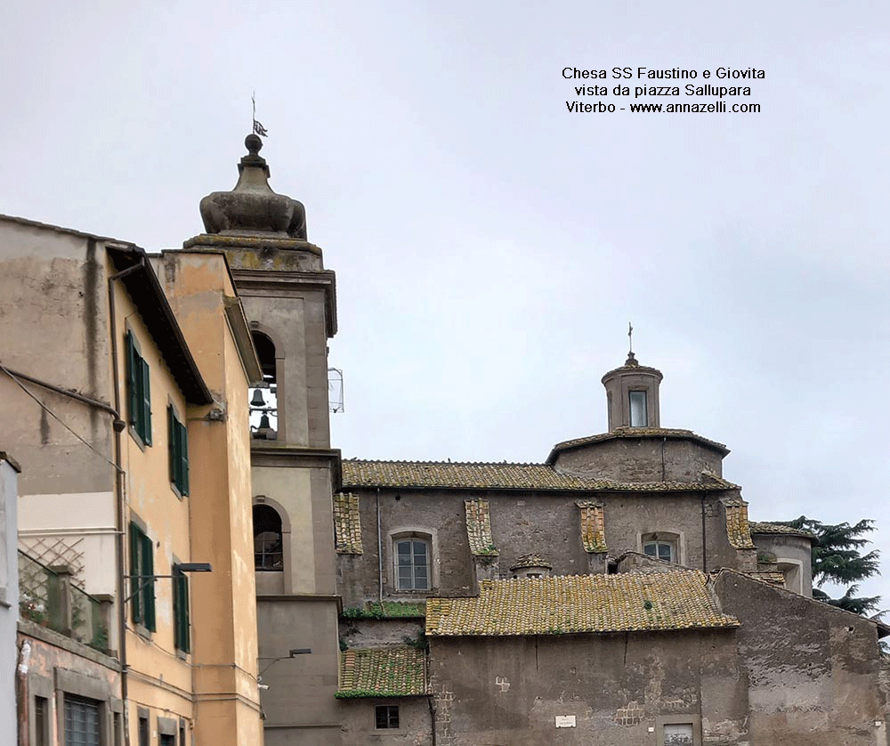 chiesa ss faustino e giovita vista da piazza sallupara viterbo info e foto anna zelli