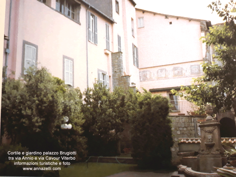 cortile palazzo brugiotti tra via cavour e via annio viterbo