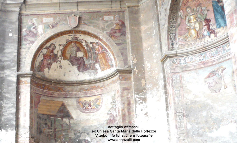 dettaglio affreschi ex chiesa santa maria delle fortezze viterbo info e foto anna zelli